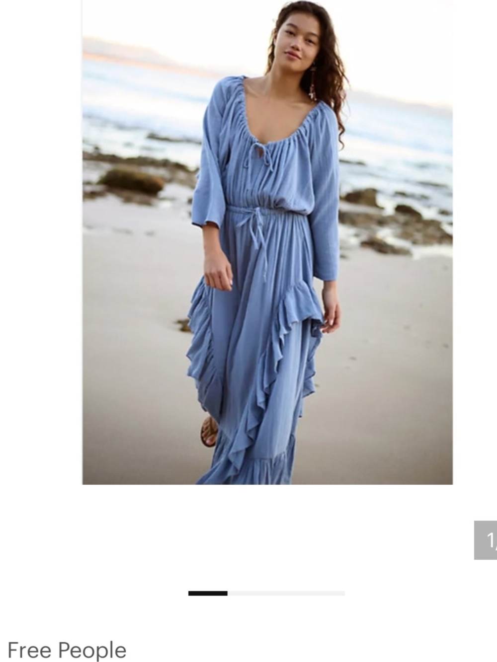 Free People Shore Chic Blue Maxi Dress - Picture 2 of 8